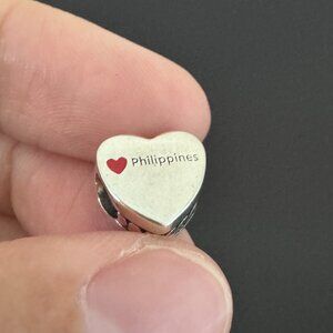 Pandora Philippines Flag Exclusive Heart Charm Travel Pendant